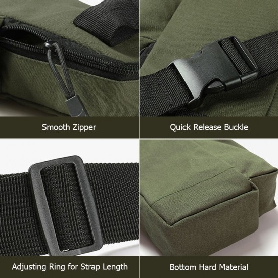 Portable Ourdoor Camping Tackle Storage Bag Wear Resistant Canvas Ground Nails Sling Bag Tackle Storage Pack