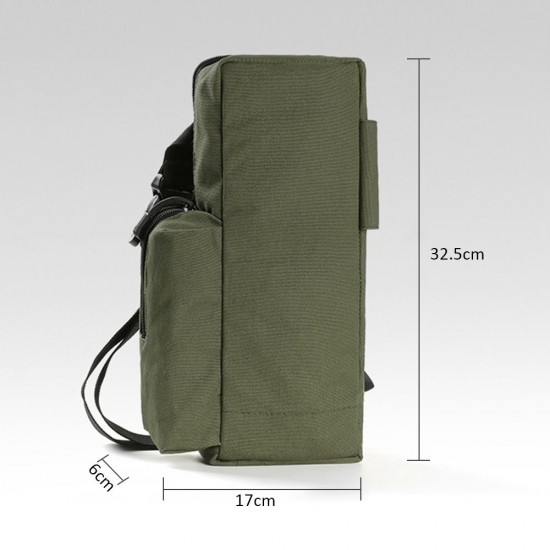 Portable Ourdoor Camping Tackle Storage Bag Wear Resistant Canvas Ground Nails Sling Bag Tackle Storage Pack