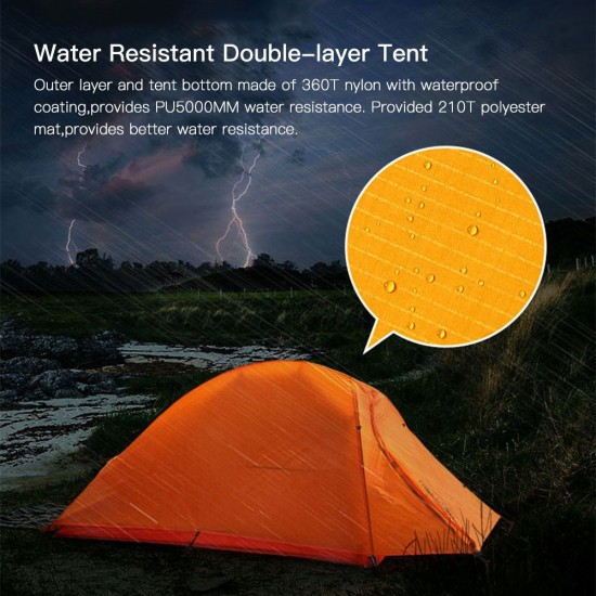 Double Layer Waterproof Ultralight Tent for Outdoor Backpacking Camping Hiking Fishing