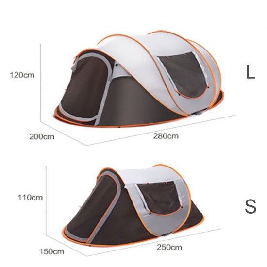 Outdoor Full-Automatic Instant Unfold Rain-Proof Tent Family Multi-Functional Portable Dampproof Camping Tent Suit