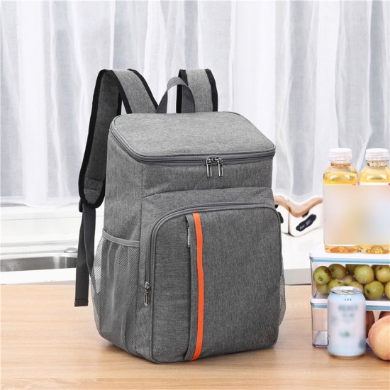 18L Large Capacity Leak Proof Lunch Backpack Thermal Large Picnic Cool and Warm Insulated Bag Outdoor Food and Beverage Storage Shoulder Bag