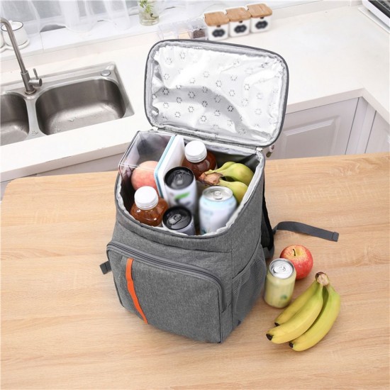 18L Large Capacity Leak Proof Lunch Backpack Thermal Large Picnic Cool and Warm Insulated Bag Outdoor Food and Beverage Storage Shoulder Bag