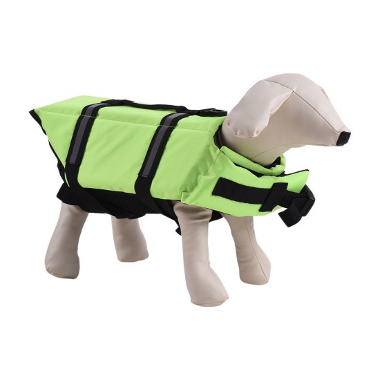 Pets Dog Life Jacket Buoyant Secure Float Vest Outdoor Water Swimming Safety Preserver Adjustable Reflecting Padding Clothing