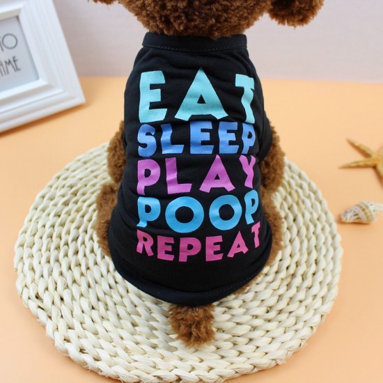 Dog Shirt Dog T-Shirts Dog Spring Summer Clothes Printed Pet Clothing Pet Summer Clothes for Puppy Dogs