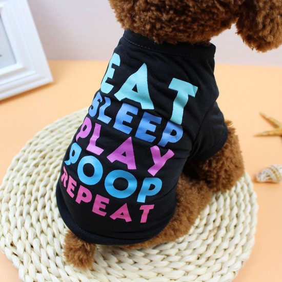 Dog Shirt Dog T-Shirts Dog Spring Summer Clothes Printed Pet Clothing Pet Summer Clothes for Puppy Dogs