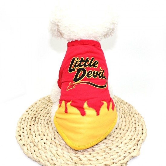 Dog Halloween Shirt Pet T Shirt Little Devil Pet Clothes Pet Halloween Clothes Halloween Costume Dog Shirts