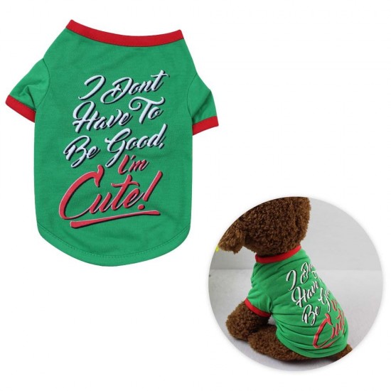 Dog shirt Dog Christmas T-shirt Pet T-shirt Dogs Christmas T-Shirt Summer Dog T-shirt Pet Dogs Clothing Christmas Dog Clothing Polyester T-shirt Puppy Costume