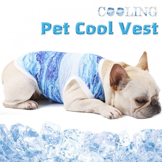 Dog Cooling Shirt Dog Cooling Vest Dog Breathable Shirt for Hot Summer Absorb Water Evaporate Quickly