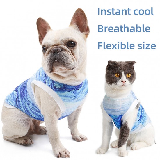 Dog Cooling Shirt Dog Cooling Vest Dog Breathable Shirt for Hot Summer Absorb Water Evaporate Quickly