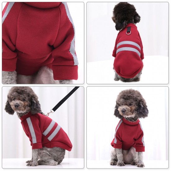 Dog Reflective Clothes Dog Pullover Pet Clothes with Leash Hole for Small Medium Large Dogs Pets