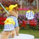 Dog Shirt Pet Plaid Shirts Pet Summer Clothes for Puppy Dogs Duck Cartoon Backpack with Yellow Hat