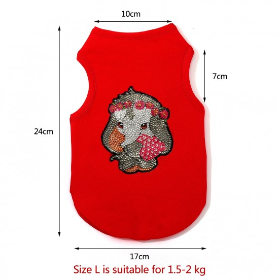 Diamond Painting Clothes for Small Dogs Cute Pattern DIY Diamond Painting Pet Vest