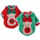 Christmas Dog Costume Xmas Pet Clothes Dog Elk Clothes Dog Coral Fleece Clothes