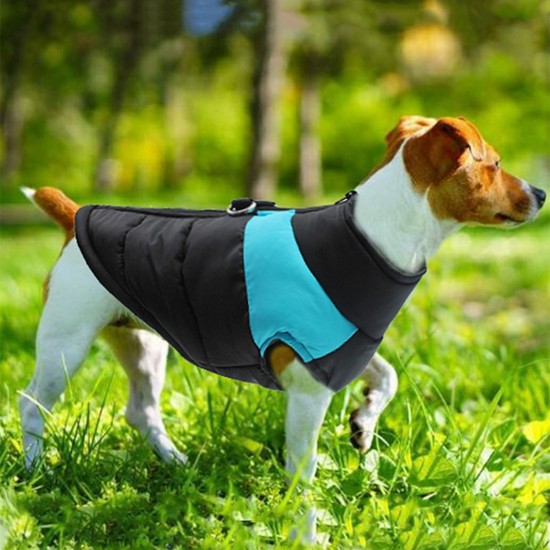 Waterproof Windproof Dog Coat, Autumn and Winter Dog Jacket, Extra Cotton Thickened Dog Clothing Warm Pet Dog Vest Dog Cotton Coat