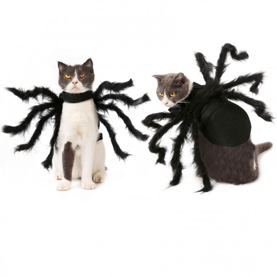 Halloween Dogs Cats Spider Costume Pet Party Outfits for Small Dogs Cats