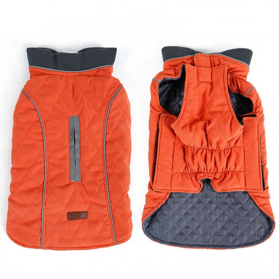 Dog Winter Jacket Padded Reflective Warm Quilted Outdoor Pet Vest