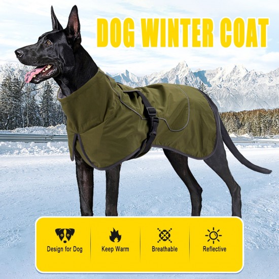 Dog Winter Coat Waterproof Reflective Warm Fleece Jacket for Dog