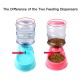 Automatic Pet Water Food Dispenser 3.8L Large Capacity Self-Dispensing Gravity Pet Feeder Waterer Cat Dog Feeding Bowl Drinking Water/Automatic Feeding Pet Supplies 1#