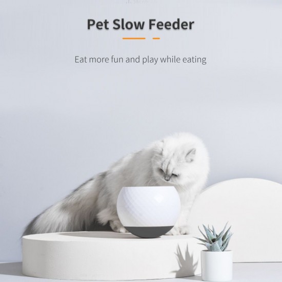 els pet Pet Dog Feeder Slow Food Eating No Spill Pet Bowl Interactive Tumbler Anti-Choking Dog Feeding Bowl for Dogs Cats Pets