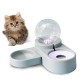 Dogs Pets Cats Water and Food Bowls with Automatic Water Dispenser Double Bowl 1.8L Anti-Wet Mouth