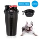 Dog Water Bottle for Walking 2 in 1 Travel Water Bottle with Collapsible Bowl Portable Water Dispenser Food Container for Hiking Parking Outdoor