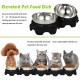 2PCS Elevated Pet Food Dish Raised Dog Bowl Detachable Washable 5.5 Inches Bowl Anti-slip Silione Mat Design for Home Daily Feeding Use