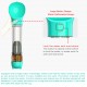 Pet Water Bottle, Dog Travel Leak Proof Water Cup 500ml 4-in-1 dispenser drinking bowl with Garbage Shovel Food Container Trash Bag Box