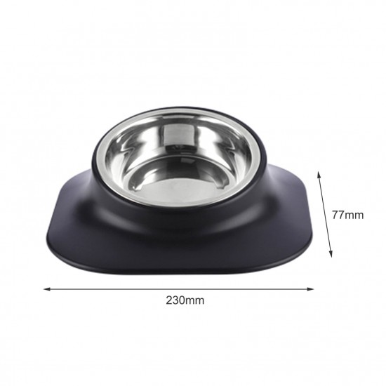 Stainless Steel Pet Bowl with Rubber Base, 15 Degree Tilt Raised Non-Slip Feeder for Small/Medium/Large Dogs, Perfect for Pet Feeding Bowls and Water Bowls