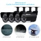 4pcs AHD 720P Weatherproof CCTV Cameras Kit IR CUT Color CMOS Home Security System 3.6mm