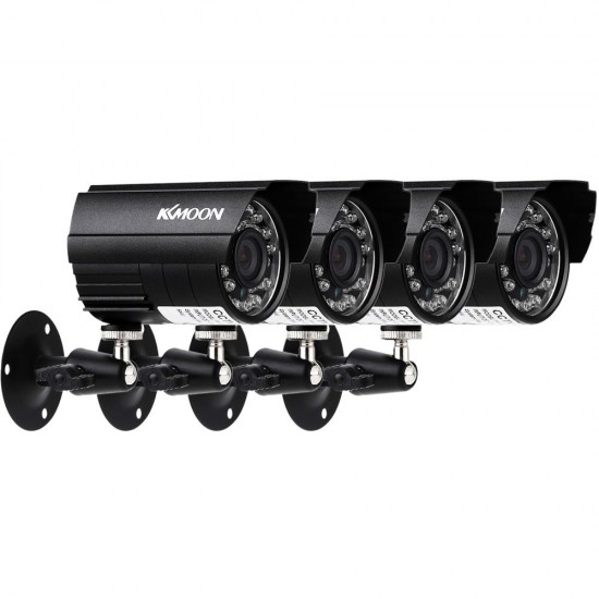 4pcs AHD 720P Weatherproof CCTV Cameras Kit IR CUT Color CMOS Home Security System 3.6mm