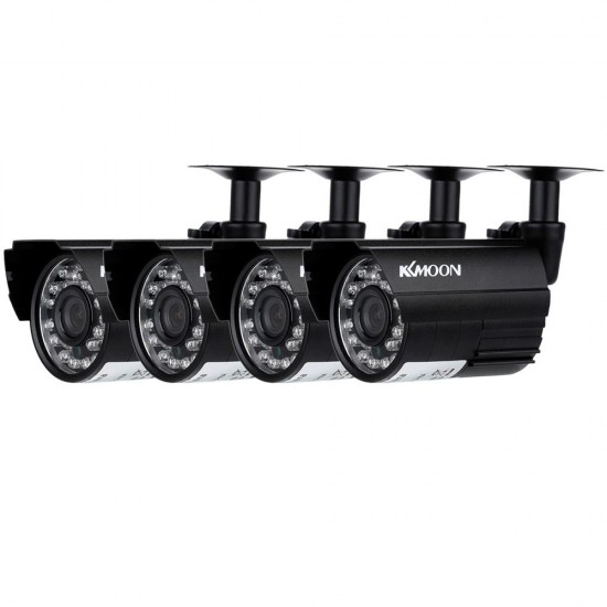 4pcs AHD 720P Weatherproof CCTV Cameras Kit IR CUT Color CMOS Home Security System 3.6mm