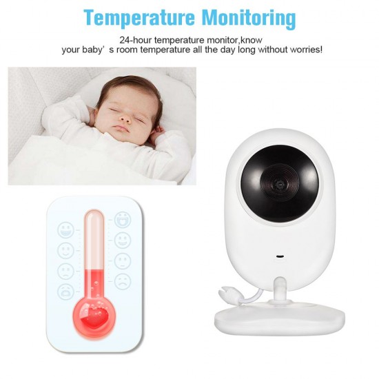 4.3inch Wireless Video Baby Monitor 2 Way Talk Baby Monitor with Camera Support 4 Cameras VOX Mode Temperature Monitoring IR Night Vision Baby Nanny Security Camera