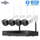 8 Channel 2MP Wireless WiFi Security Camera System NVR Kit with 4pcs Outdoor Waterproof IP Cameras Plug and Play Remote View Motion Detection Night Vision(Hard Drive not Included)