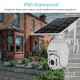 1080P Wireless Solar Panel Security Camera Outdoor Waterproof Surveillance Camera with Full Color Night Vision Support PIR Human Detection,Two Way Audio,Remote Access Battery,Battery Not Include Battery