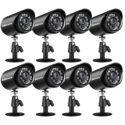 8pcs Full High Definition 1080P 2MP Security Analog Cameras Outdoor Weatherproof CCTV Surveillance Camera With Infrared Night Vision Motion Detection NTSC System