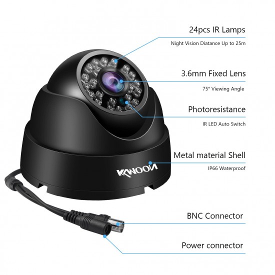 1080P Full High Definition Security Camera 2MP Surveillance AHD Camera Outdoor Weatherproof,Infrared Night Vision,Motion Detection,Pal System