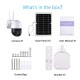 Wireless Solar Panel Security Camera, 3MP Outdoor Surveillance Rechargeable Battery Camera, Night Vision, PIR Motion Detection, IP66 Waterproof,  2-Way Audio