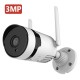 3MP Wireless Security Camera, Outdoor Waterproof WiFi Home Surveillance Bullet Camera with Night Vision, Motion Detection, Two-way Audio, Remote Access, IP66 Waterproof