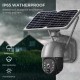 Wireless Solar Panel Security Camera, Wireless Rechargeable Battery Camera 3MP WiFi Home Security Camera with Full Color Night Vision, PIR Human Detection, Two Way Audio, Remote Access, Built-in 6pcs Battery, Silver