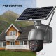 Wireless Solar Panel Security Camera, Wireless Rechargeable Battery Camera 3MP WiFi Home Security Camera with Full Color Night Vision, PIR Human Detection, Two Way Audio, Remote Access, Built-in 6pcs Battery, Silver