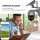 Wireless Solar Panel Security Camera, Wireless Rechargeable Battery Camera 3MP WiFi Home Security Camera with Full Color Night Vision, PIR Human Detection, Two Way Audio, Remote Access, Built-in 6pcs Battery, Silver