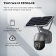 Wireless Solar Panel Security Camera, Wireless Rechargeable Battery Camera 3MP WiFi Home Security Camera with Full Color Night Vision, PIR Human Detection, Two Way Audio, Remote Access, Built-in 6pcs Battery, Silver