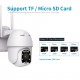 Outdoor Security Camera 3MP PTZ Camera, WiFi Surveillance Cameras for Home Security Camera Support 360° View, Full Color Night Vision, 2-Way Audio, Motion Detection, IP66 Waterproof, Include 32G TF Card