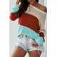 Apricot Colorblock Knit Top