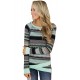 Mint Multi Striped Long Sleeve Top