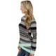 Mint Multi Striped Long Sleeve Top