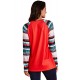 Red Letter Print Striped Long Sleeve T-shirt