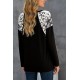 Aztec Animal Print Splicing Long Sleeve Top