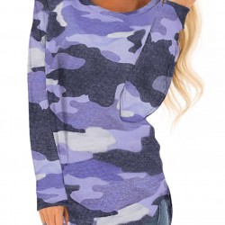 Blue Stand For Something Camo Knit Top