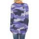 Blue Stand For Something Camo Knit Top